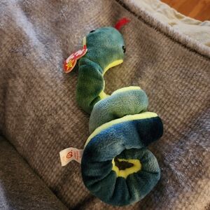 Ty Beanie Babies Green Snake Plush
